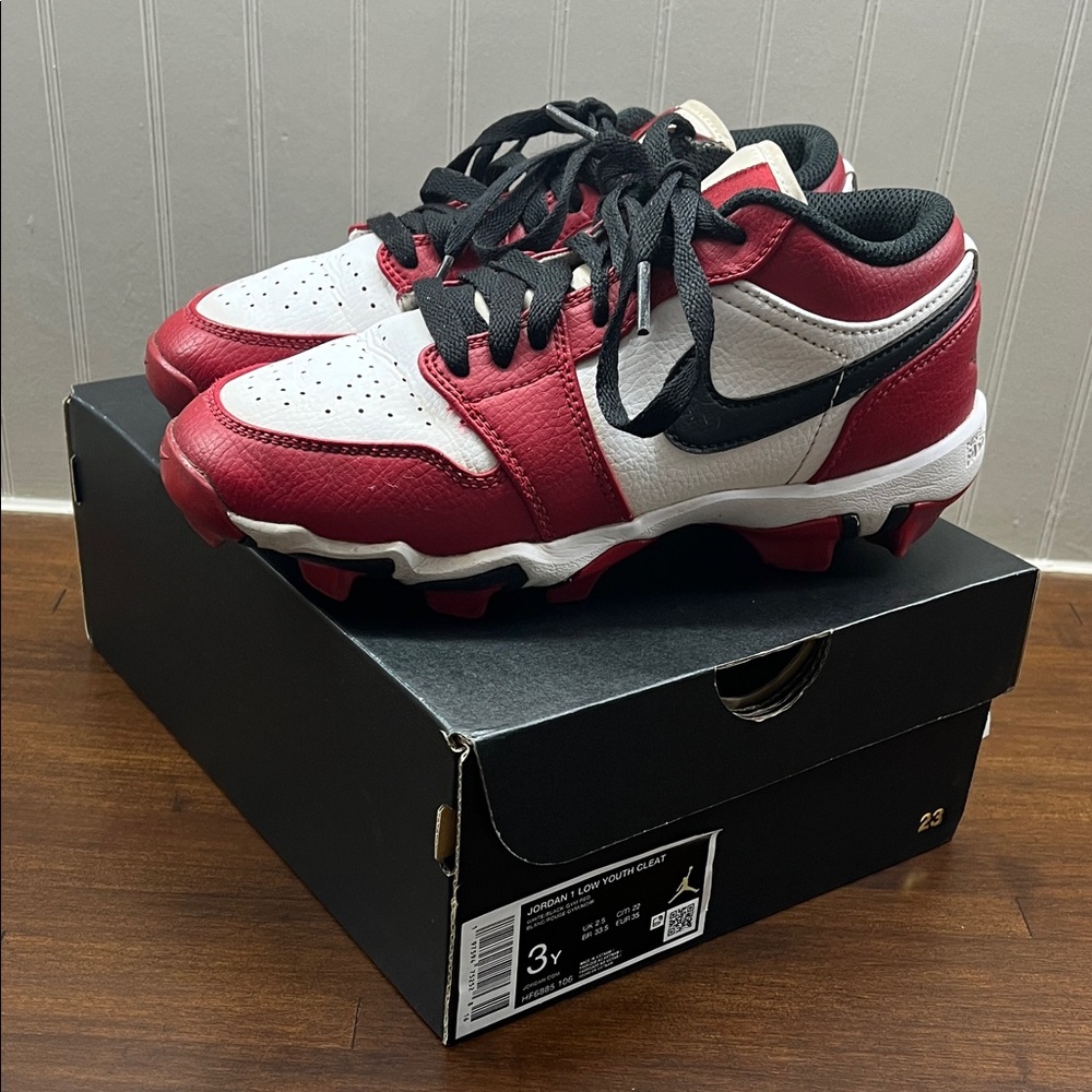 Kids Jordan 1 Football/Baseball Cleats 3Y